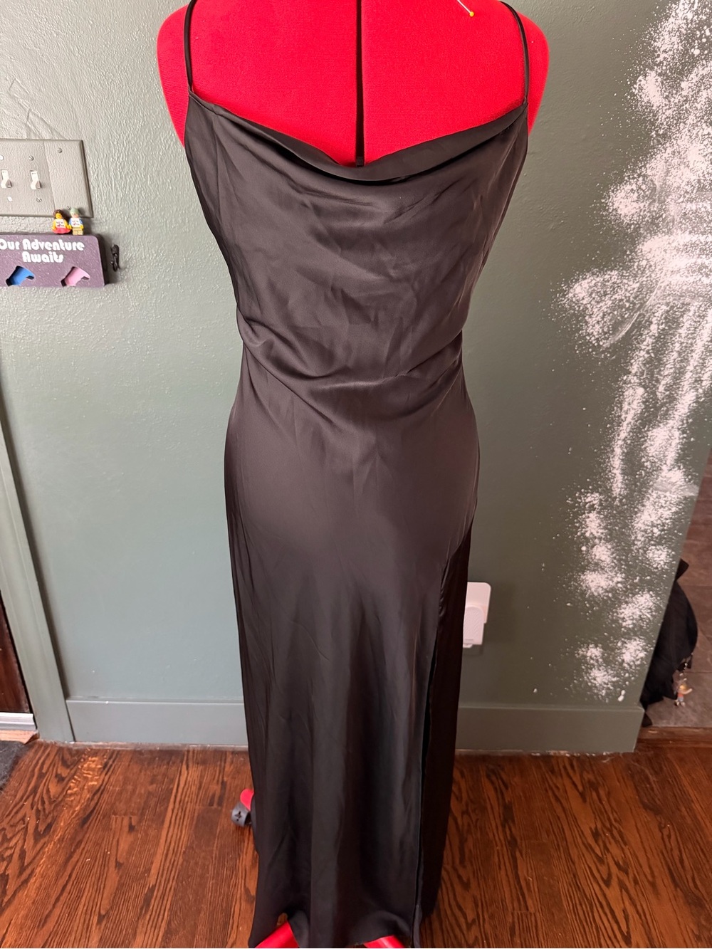 ASTR the label Black Cowl Neck Slip Dress